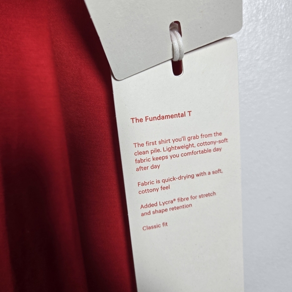 NEW Lululemon Team Canada Olympics Red Fundamental T-Shirt Mens Large - Picture 10 of 14